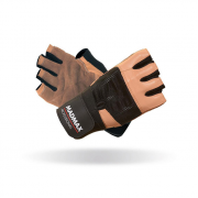 MADMAX Перчатки Professional MFG269 с фиксатором запястья (черно-коричневые)