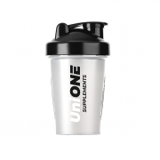 Shaker Bottle Шейкер UniOne с шариком и держателем 500 ml (прозрачно-чёрный)